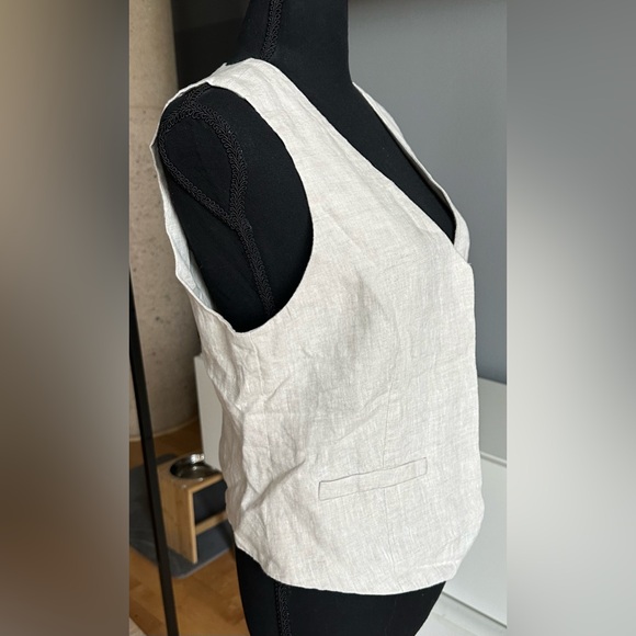 Madewell Single Breasted Linen Vest - Picture 2 of 9